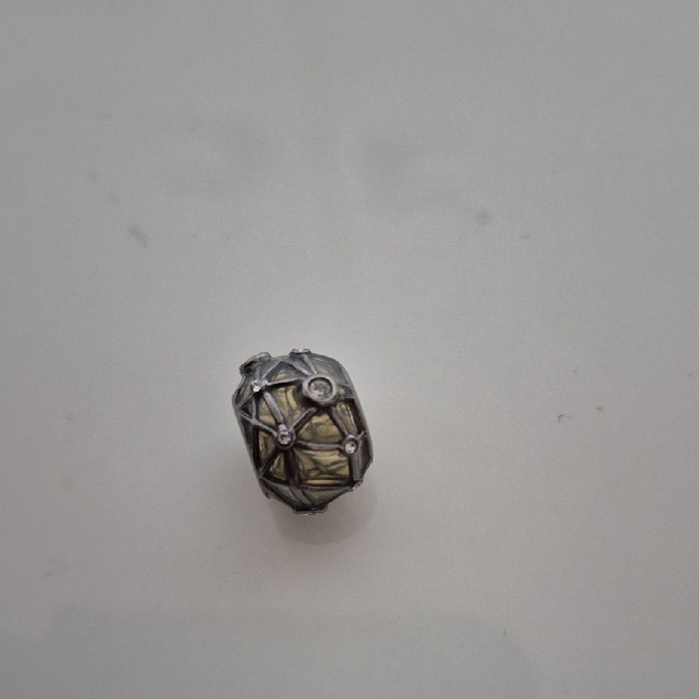 Chamilia Silver and White-Toned Bracelet Charm